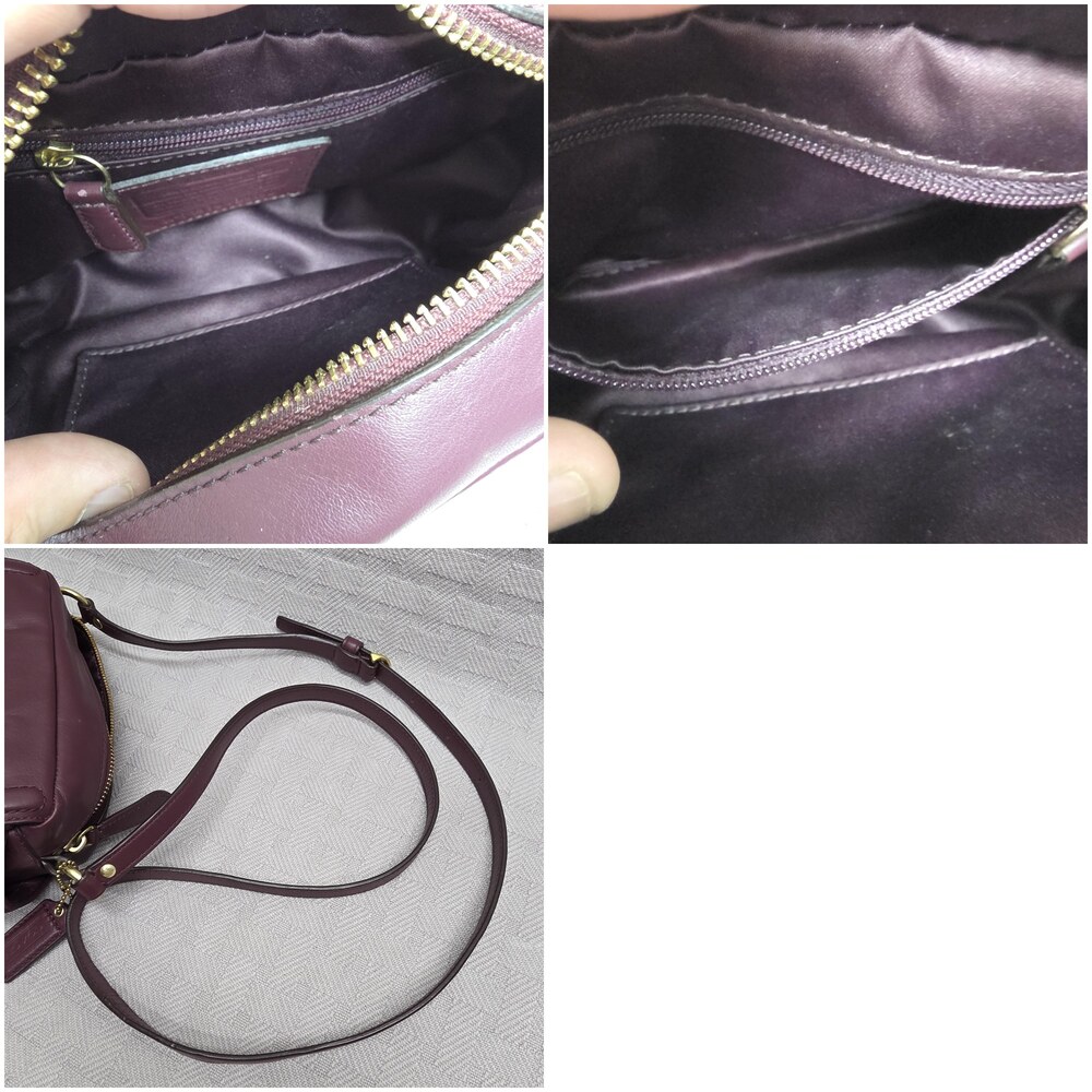 Coach Campbell Leather Camera Crossbody Bag Womens Small Burgundy Leather - Picture 16 of 16
